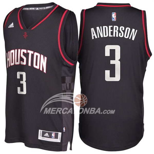 Maglia NBA Alternate Black Space City Anderson Houston Rockets Negro
